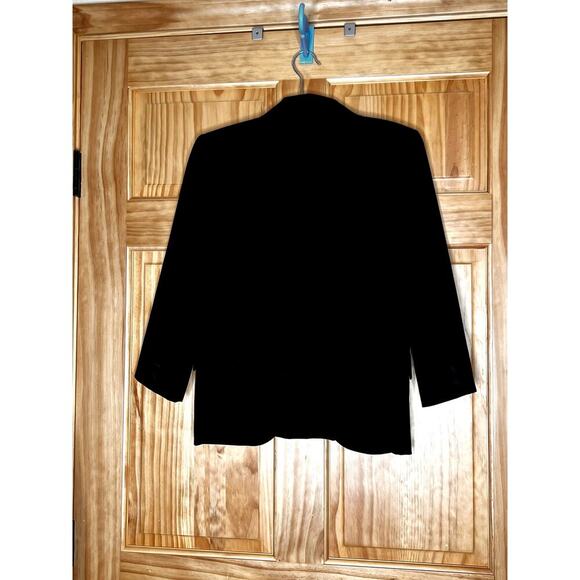 Saks Fifth Avenue Charles Nolan womens size 10 wool blazer black Corpcore - Picture 2 of 5